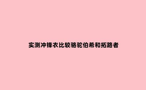 实测冲锋衣比较骆驼伯希和拓路者