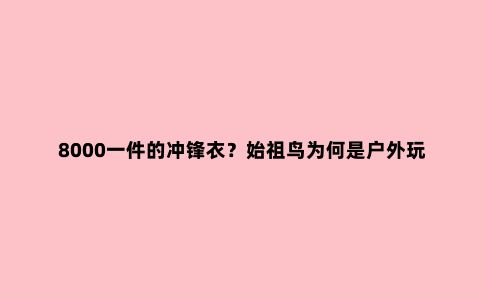 8000一件的冲锋衣？始祖鸟为何是户外玩家心中的“爱马仕”？